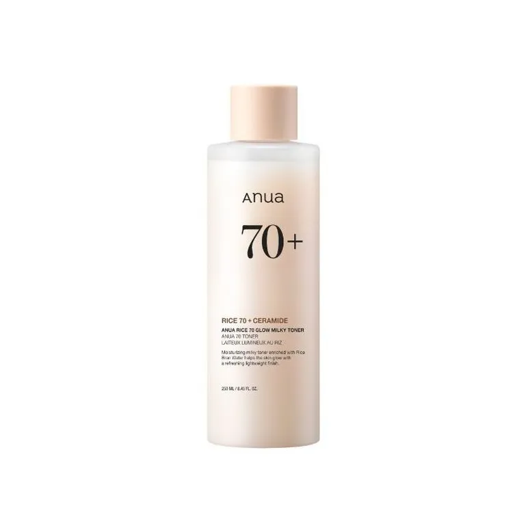 تونر روشن کننده و ابرسان برنج آنوا Rice 70 Glow Milky Toner